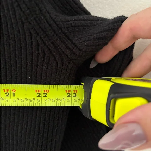 Banana Republic Factory Black Funnel Neck Ribbed Sweater Size XXL - Picture 10 of 11